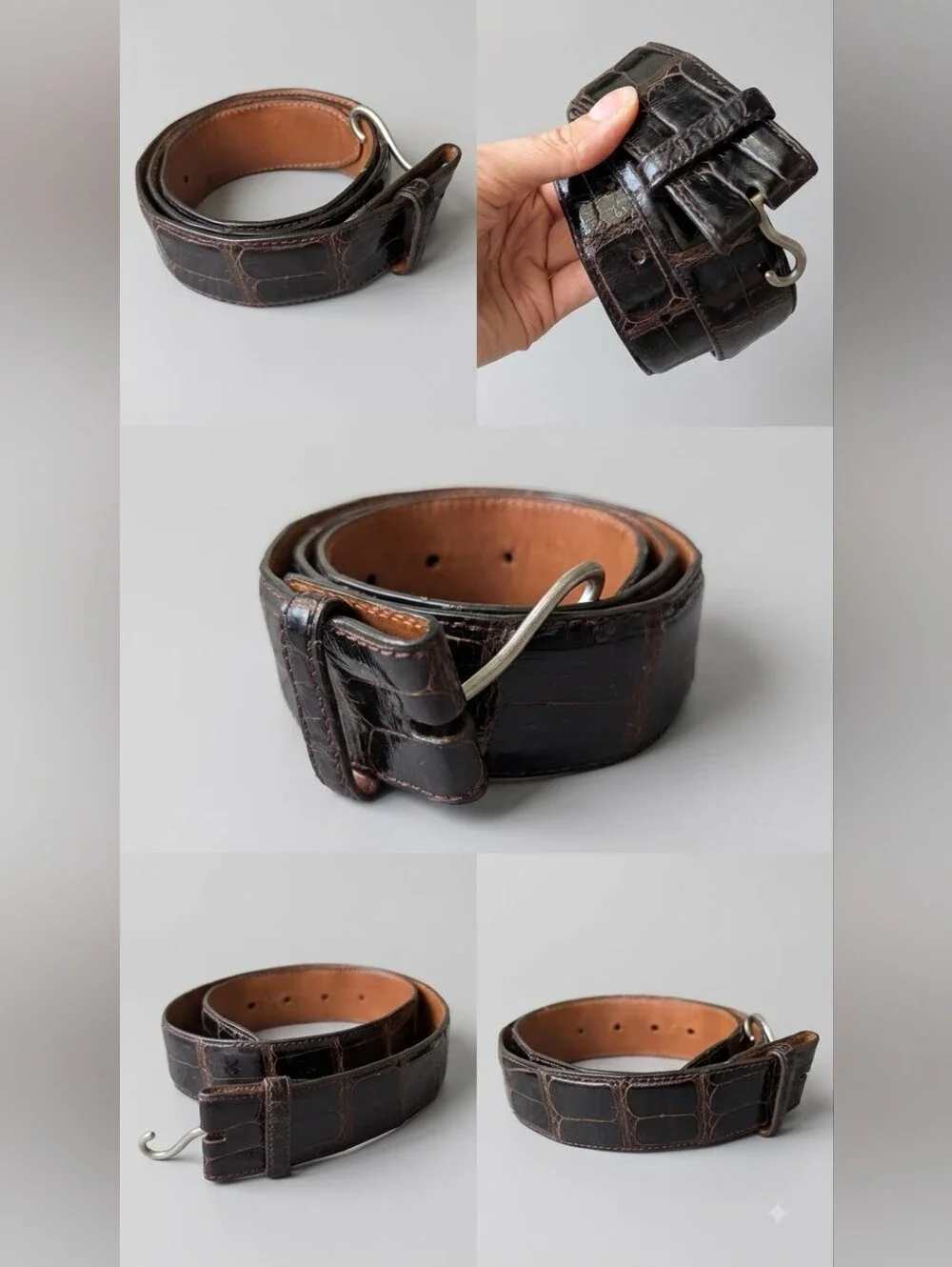 Genuine American Alligator belt hand made in the USA size 28
